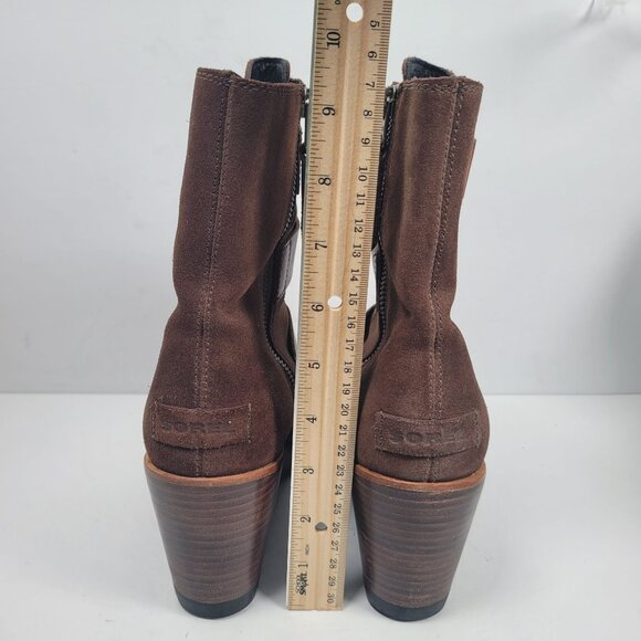 Sorel Women's Suede Brown After Hours Boots NL2554-256 US Size 8.5 - Picture 10 of 11